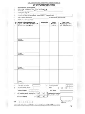 echs smart card upgradation form|echs beneficiary app.